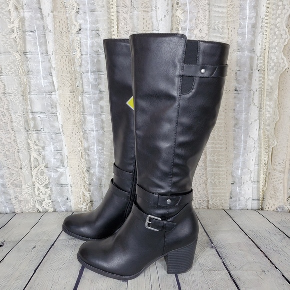 Naturalizer | Shoes | Naturalizer Tall Black Riding Boots Wide Calf ...